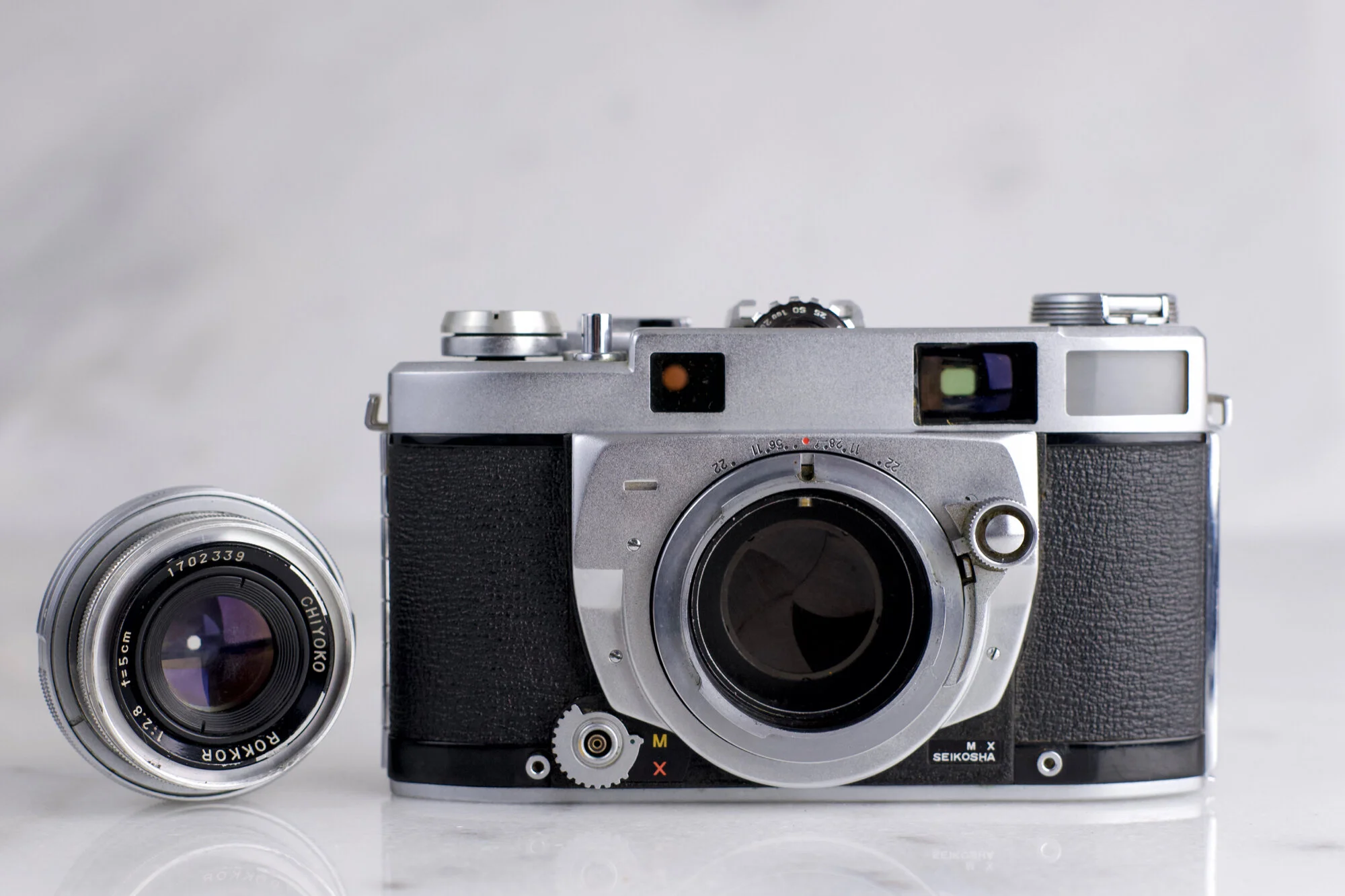 Minolta Super A 35mm Rangefinder Film Camera with Rokkor 50mm F